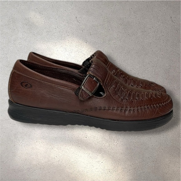 Vintage Dexter Walk Mocs Leather Mules Clogs Comfort USA Boho - Picture 3 of 10